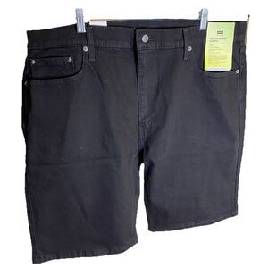LEVIS 405 STANDARD SHORTS FLEX ECO BLACK WATER-LESS STRETCH DENIM W‎ 42